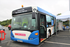 Photo of the community vaccination bus
